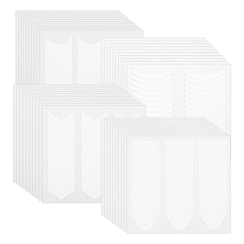 Oruola 1620pcs French Tip Nail Stickers & Stencils, 40 Sheets Self-Adhesive Manicure Guides