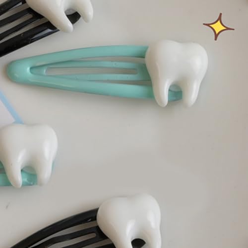 Tooth Shape Hair Clip Resin Y2K Hairpin Barrette for Girls