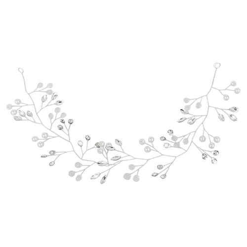 GAFATORY Pearl Wedding Headband & Crystal Bridal Hair Piece Crown