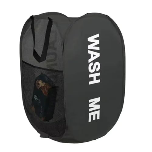 Collapsible Mesh Laundry Hamper with Handles - 14x14x23 Inch