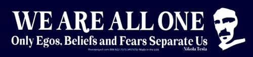 We Are All One Bumper Sticker - Positive Message Vinyl Decal