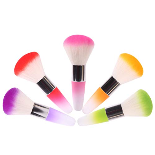 RUITASA Soft Nail Art Dust Remover Brush - Purple Mushroom Head Duster