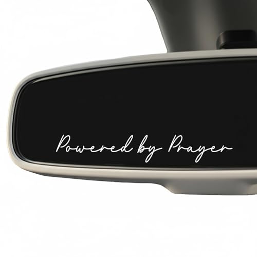 Powered by Prayer Vinyl Decal - 4 Inch Christian Sticker for Car & Laptop