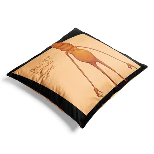 Marcus the Worm Meme Throw Pillow Cover - 18x18 Inches
