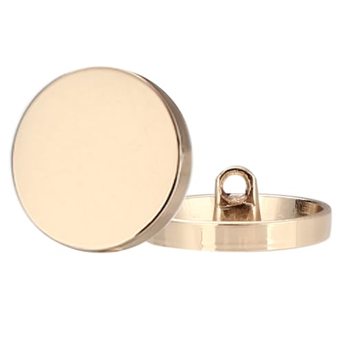 Premium Gold Metal Buttons Set - 0.6 inches, 8-Piece for Clothing
