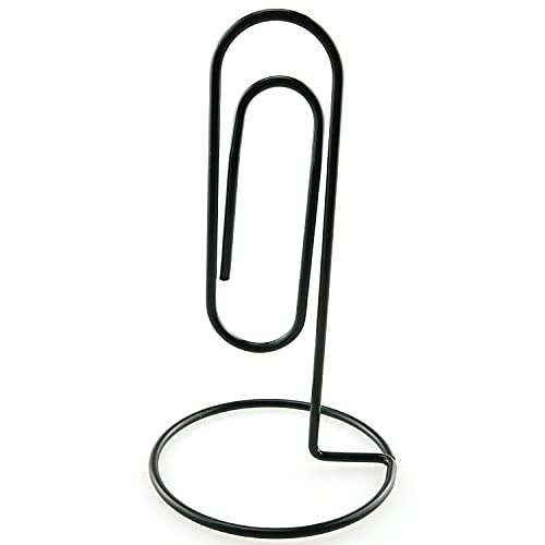 Black Office Paper Clip Holder Organizer for Desk & Memos