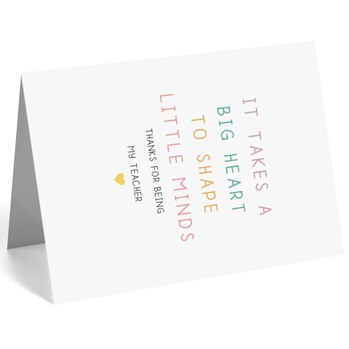 Funny Teacher Appreciation Card Gift with Envelope | 5x7 Inch