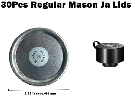 30Pcs Regular Mason Jar Lids - Rust-Proof Vacuum Sealer Compatible