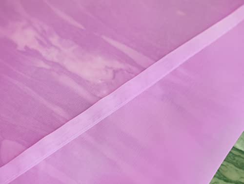 Pink Sheer Curtains 90 Inches Long Rod Pocket Voile Panels for Bedroom