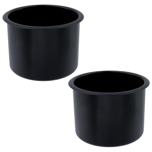 Dnyta 2Pcs 3.8" x 2.6" Black Recessed Cup Holder Inserts