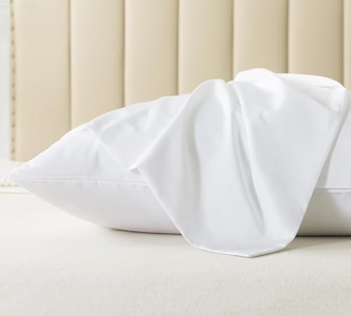 WhatsBedding Cotton Pillowcases Set of 2 - White, 20x26, Envelope Closure