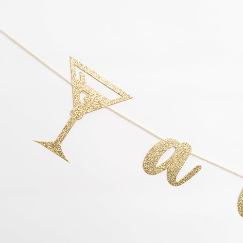 Gold A Tini Bit Older Birthday Banner for Martini Parties