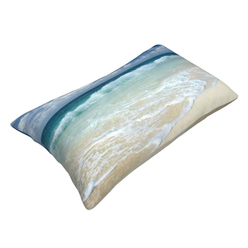 Beach Throw Pillow Covers Set of 2 - 12x20 Inch Ocean Design