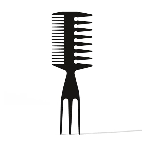 gowwim 3-in-1 Styling Comb Wide Tooth Hair Detangling and Tail Comb