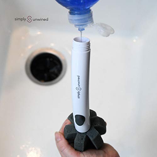 Replacement Sponge Heads for Wine Glass Cleaning Brush - 2 Pack