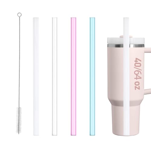MOLOVA Reusable Replacement Straws for Stanley Cup 4 Pack BPA Free