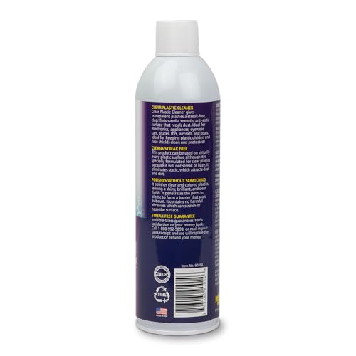 Invisible Glass Clear Plastic Cleaner – Streak-Free Anti-Static 19 oz
