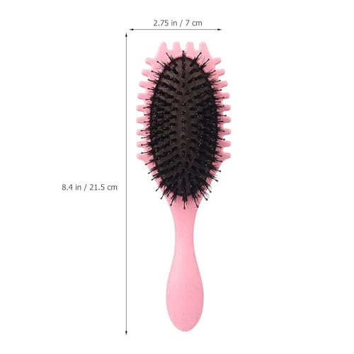 Fvaql Curl Defining Brush for Curly Hair Styling and Shaping (Pink)