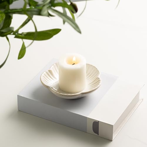 BEUNAIZER Ceramic Candle Holder Plate for Pillar & Tealight Candles
