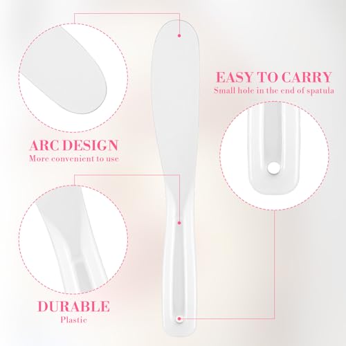 Abeillo 10 Pcs Plastic Cosmetic Spatulas 8.26 Inch Face Mask Applicator