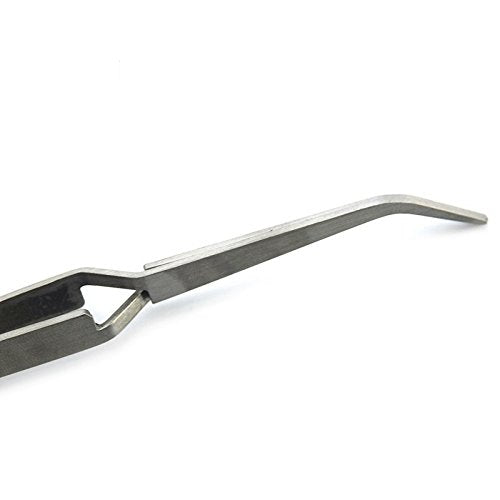 KADS Self-Closing Nail Sculpture Tweezer Curved Stainless Steel Clamp for C-Curve Acrylic Shaping