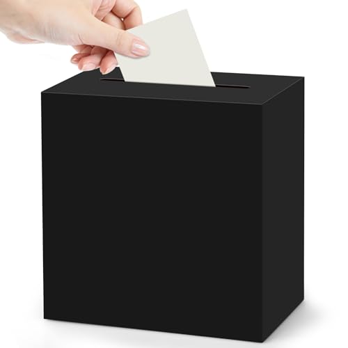 Abilat Black Card Box for Wedding Reception and Party 9"x5"x9"