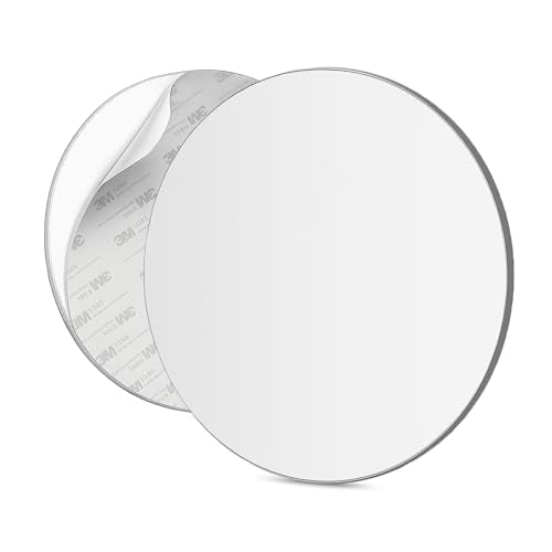 Mavoro 7-Inch Round Shower Mirror, Shatter-Resistant Acrylic Shaving Mirror
