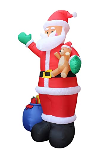 Christmas Party Decorations Bundle - Inflatable Santa and Christmas Tree Set
