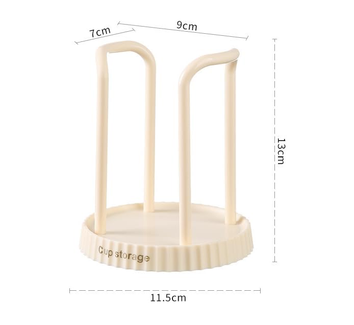 Bathroom Cup Dispenser - 2-Pack Plastic Holder for 3-6 oz Cups