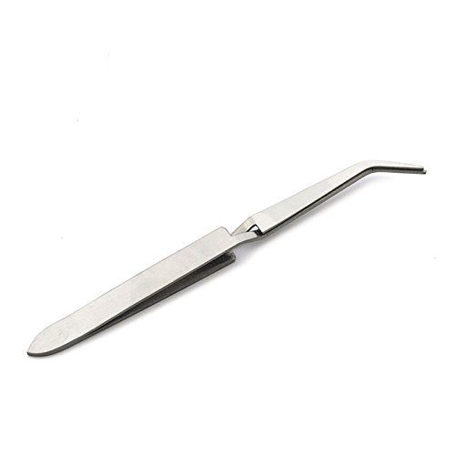 KADS Self-Closing Nail Sculpture Tweezer Curved Stainless Steel Clamp for C-Curve Acrylic Shaping