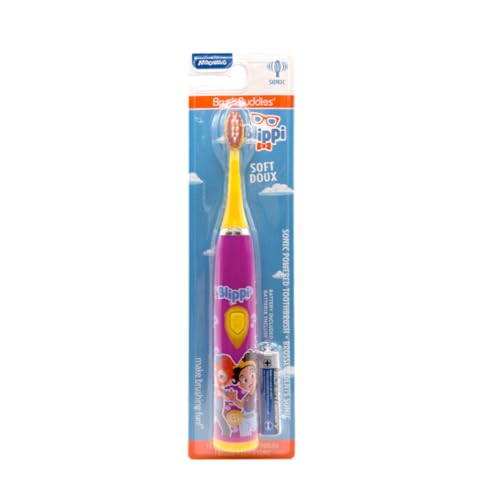 Brush Buddies Blippi Kids Electric Toothbrush Battery Powered Purple