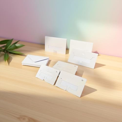 100 Pcs White Hair Clip Display Cards for Hair Bows & Barrettes