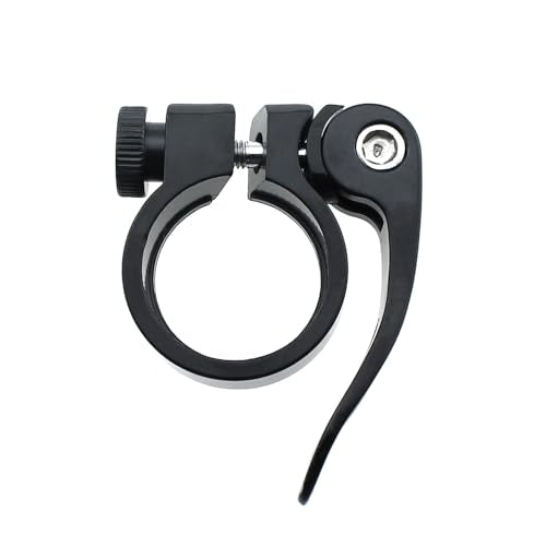 28.6mm Diameter Mountain Road Bike Part Bicycle Seatpost Clamp Black Aluminium Bicycle Quick Release Seat Clamp Suitable for 25.4mm Seatposts