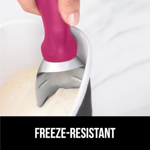 GORILLA GRIP Heavy Duty Ice Cream Scoop - Hot Pink, Professional Quality