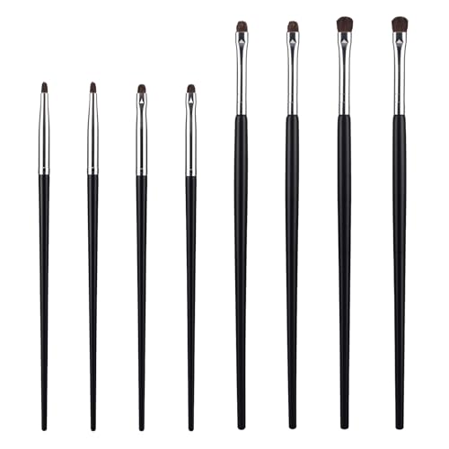 Ptwola Mini Eye Makeup Brush Set - Soft Horsehair Eyeshadow Brushes