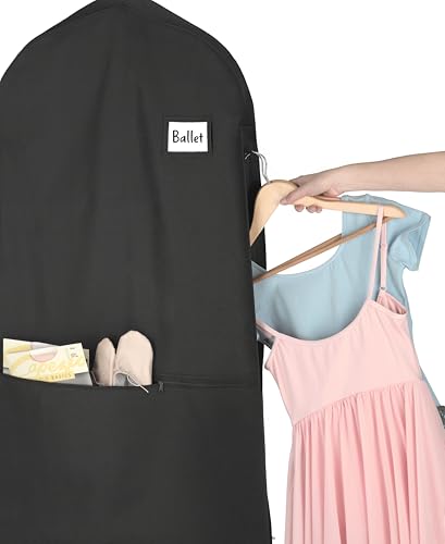 Whitmor Deluxe Garment Bag with Zipper Pocket - 42" Black, 3 Pack
