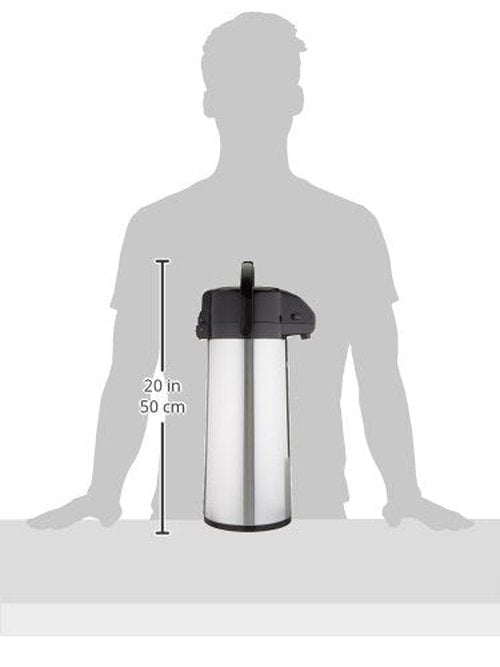 Winco Glass Lined Airpot, 2.5-Liter, Lever Top
