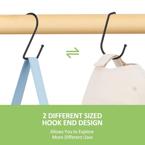 OMHOMETY Black 15-Pack Purse Hangers for Closet, Heavy Duty Bag Organizers