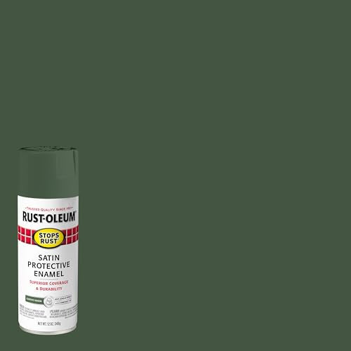 Rust-Oleum Stops Rust Satin Earthy Green Spray Paint - 12 oz (Pack of 6)