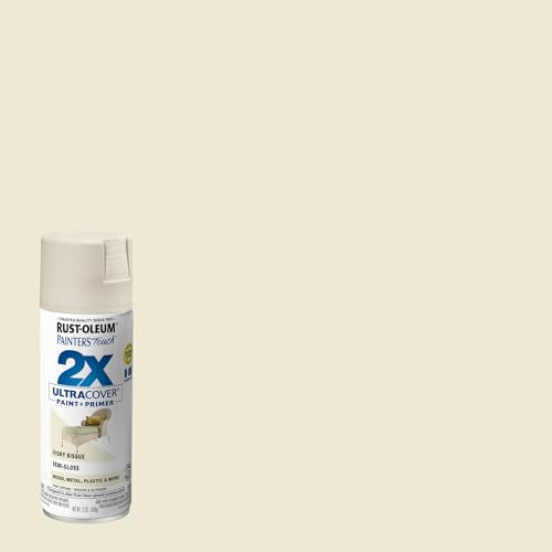 Rust-Oleum Painter's Touch 2X Spray Paint, Semi-Gloss Ivory Bisque, 6 Pack