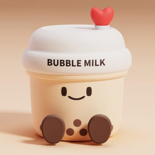 Bubble Milk Cup Night Light - Dimmable Silicone Touch Lamp for Kids