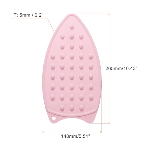 HARFINGTON Silicone Iron Rest Pad - 2 Pack, Heat Resistant Mat, Pale Pink