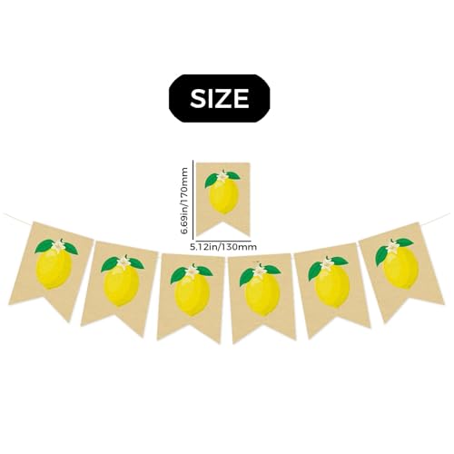 Lemonade Party Banner - 9.6ft Burlap Decoration for Summer Events