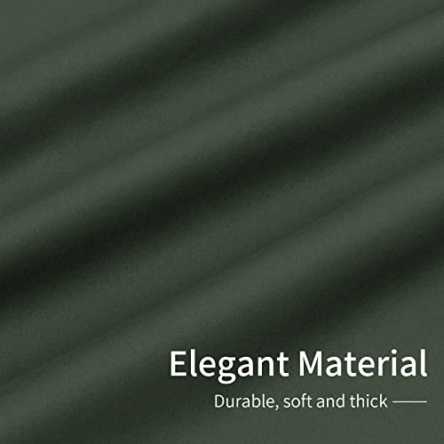 Easy-Going Greyish Green Thermal Grommet Blackout Curtains, 2 Panels 34x63