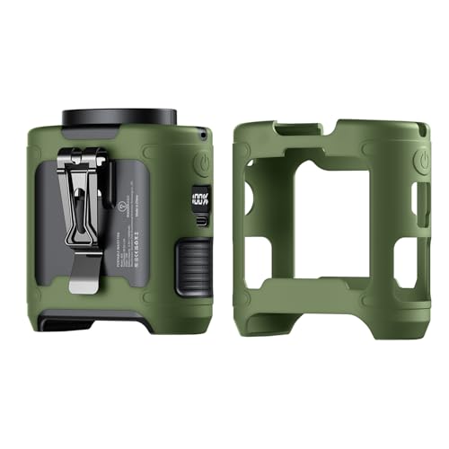 Green Silicone Protective Cover for Waist Clip Fan - Anti-Slip & Waterproof
