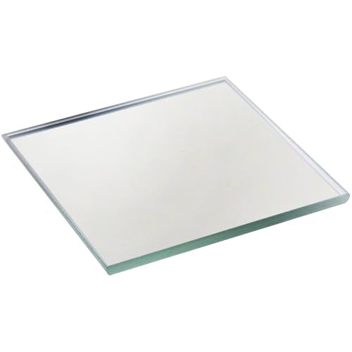 Plymor 2.5" Square Non-Beveled Glass Mirror - 3mm Thick for Crafts & Displays