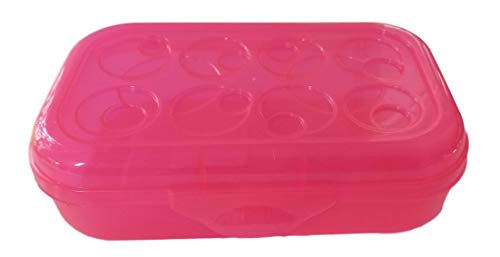 Sterilite Pink Transparent Pencil Case Box - Sturdy Desk Organizer