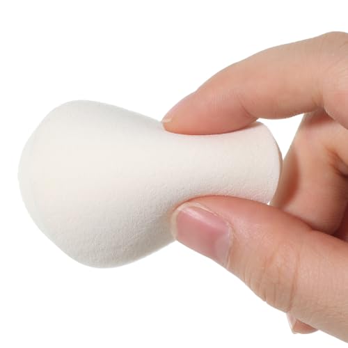 Hadnves 12 Pcs Round Makeup Sponges Flat White Cosmetic Blending Pads