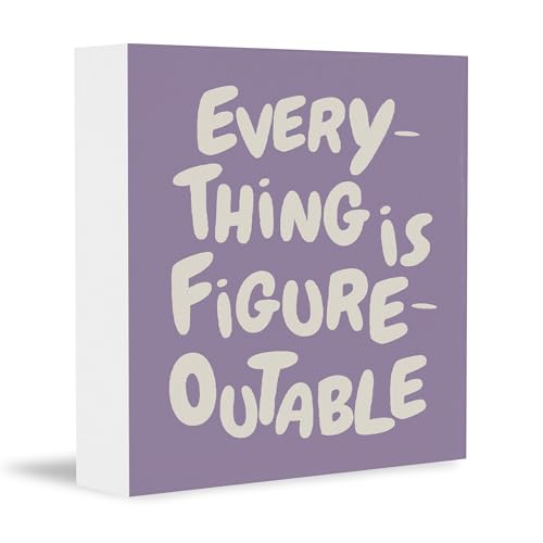 Motivational Wooden Box Sign - Inspirational Office Decor 5x5
