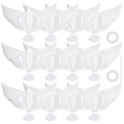 41 Inch Peace Dove Balloons - 12 Pcs Foil Memorial Balloons for Weddings & Funerals